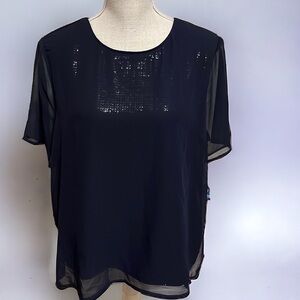 Vince Camuto dressy black blouse. Size large
